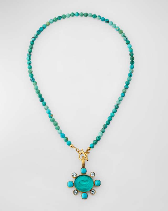 Turquoise Intaglio Necklace